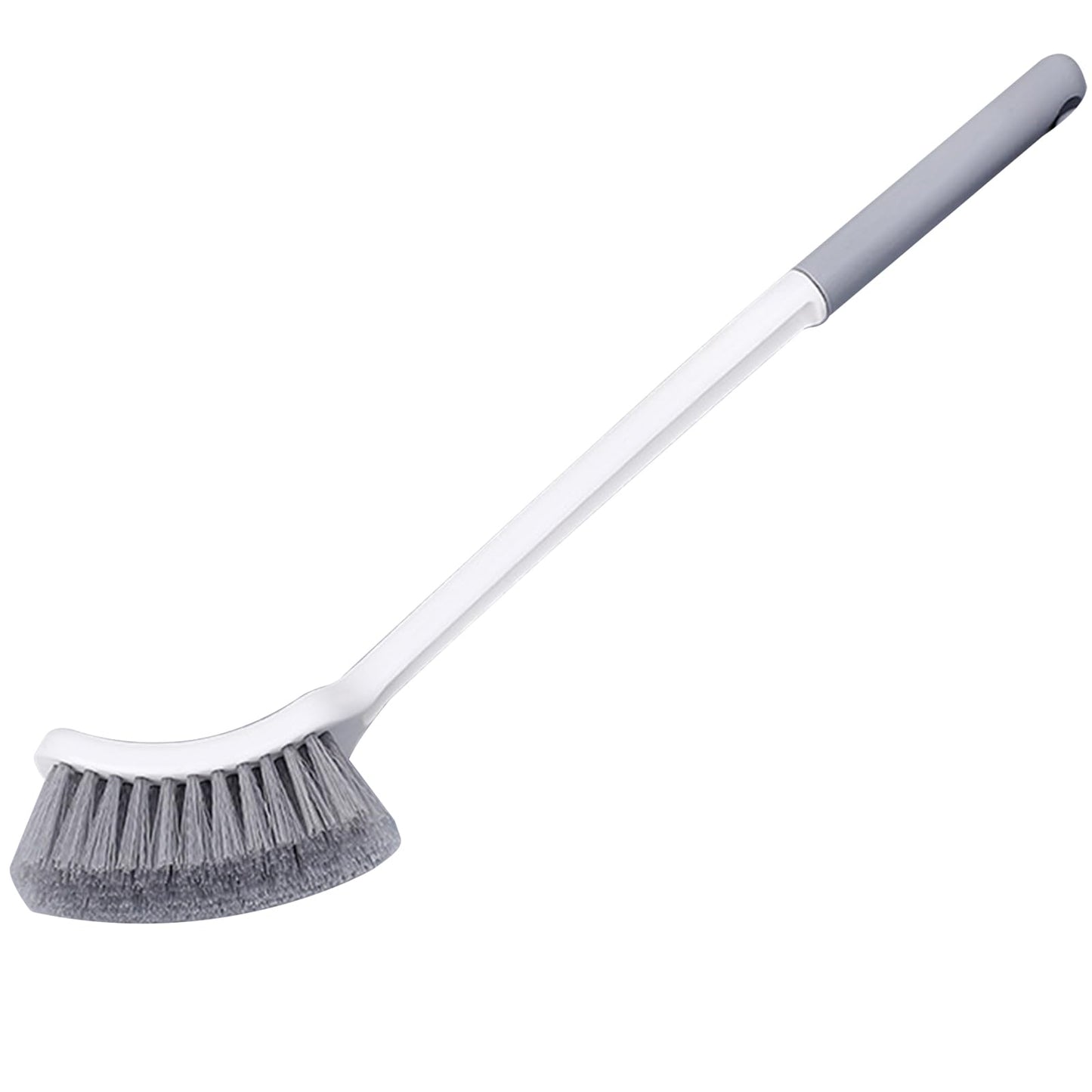 Lizbin Toilet Brush, Bathroom Toilet Bowl Brush, Curved Design Toilet Brush for Deep Cleaning Under Rim, Toilet Cleaner Brush with Long Handle