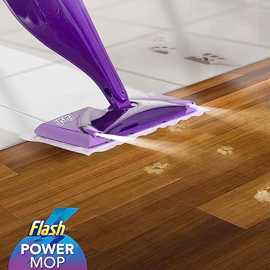 Flash Powermop Starter Kit, All-in-One Dual Spray Mop for Any Type of Floor