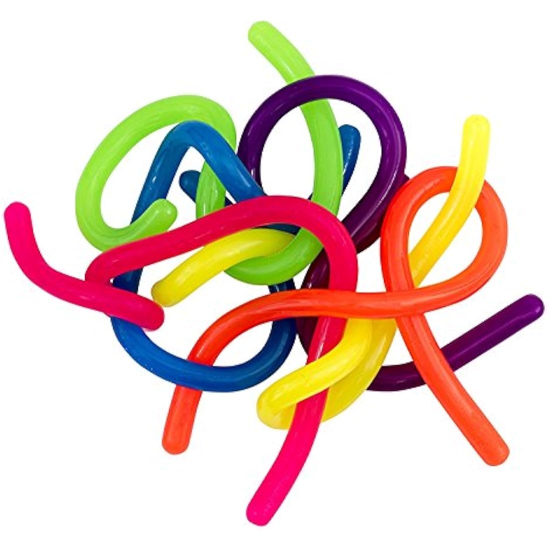 Colorful Sensory Fidget Stretch Toys Helps Reduce Fidgeting Due to Stress and Anxiety for ADD, ADHD, Autism (12 Pack)