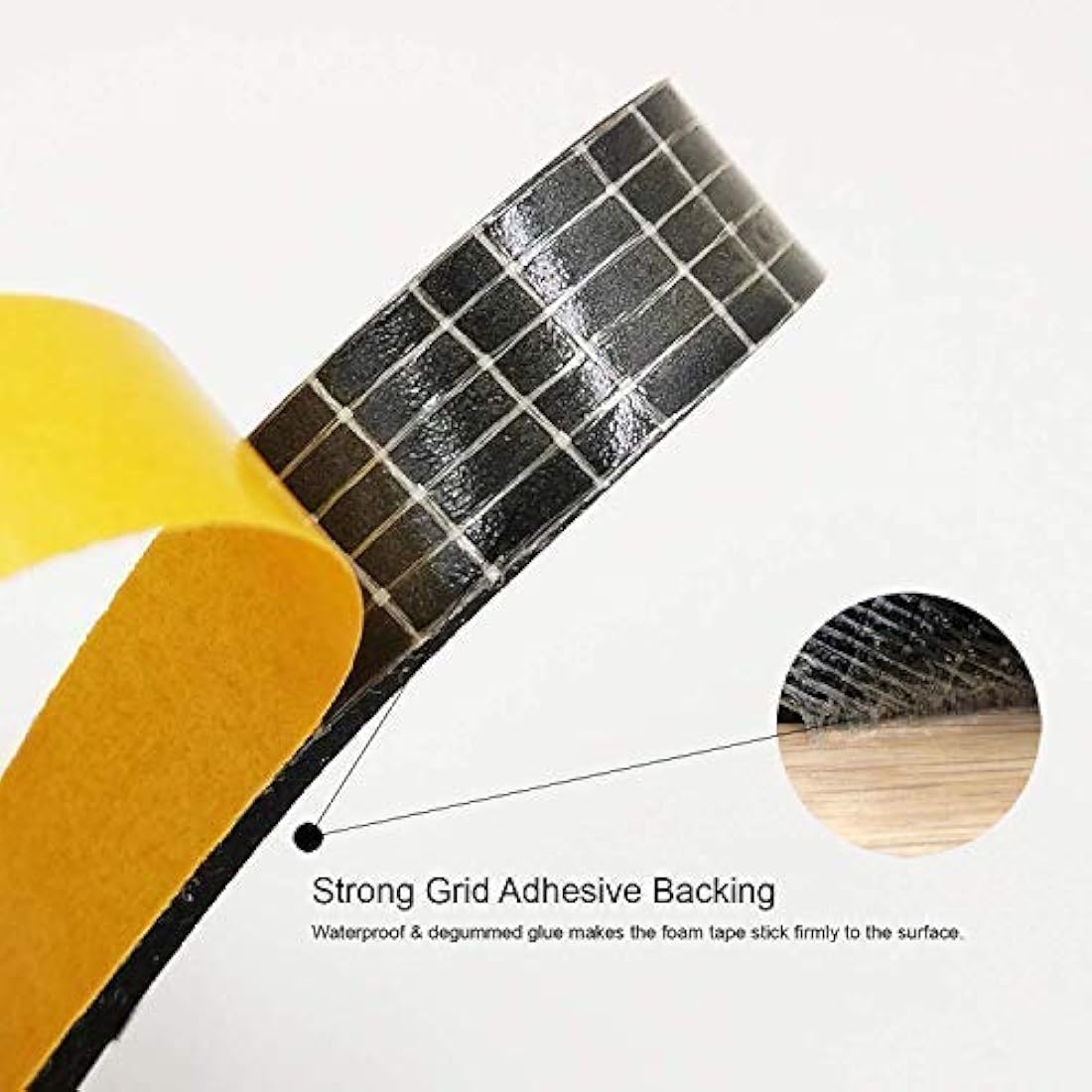 fowong Foam Rubber Seal Tape 6 mm(W) x 1.5 mm(T) Window Door Draught Excluder Air Conditioner Anti-Collision Strong Adhesive Weather Stripping Tape 2 Rolls of 10M Long Each
