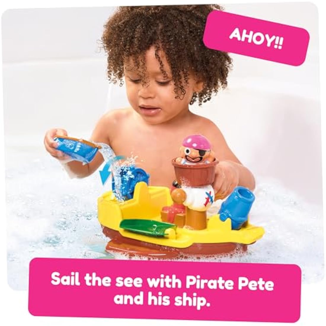 Toomies Pirate Bath Baby Bath Toy, Shower Baby Toy for Water Play in the Bath, Kids Bath Toy Suitable for Toddlers & Children, Boys & Girls from 18 Months+