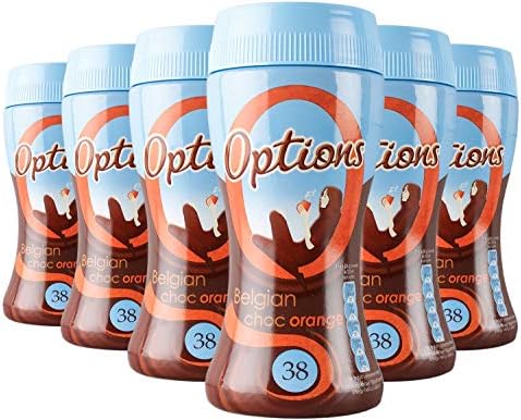 Options Orange Hot Chocolate Drink (Multipack of 6 X 220g Jars)