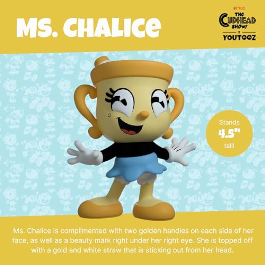 Youtooz Ms. Chalice Figure, 4.5" Inch Vinyl Figure from Cuphead Collection