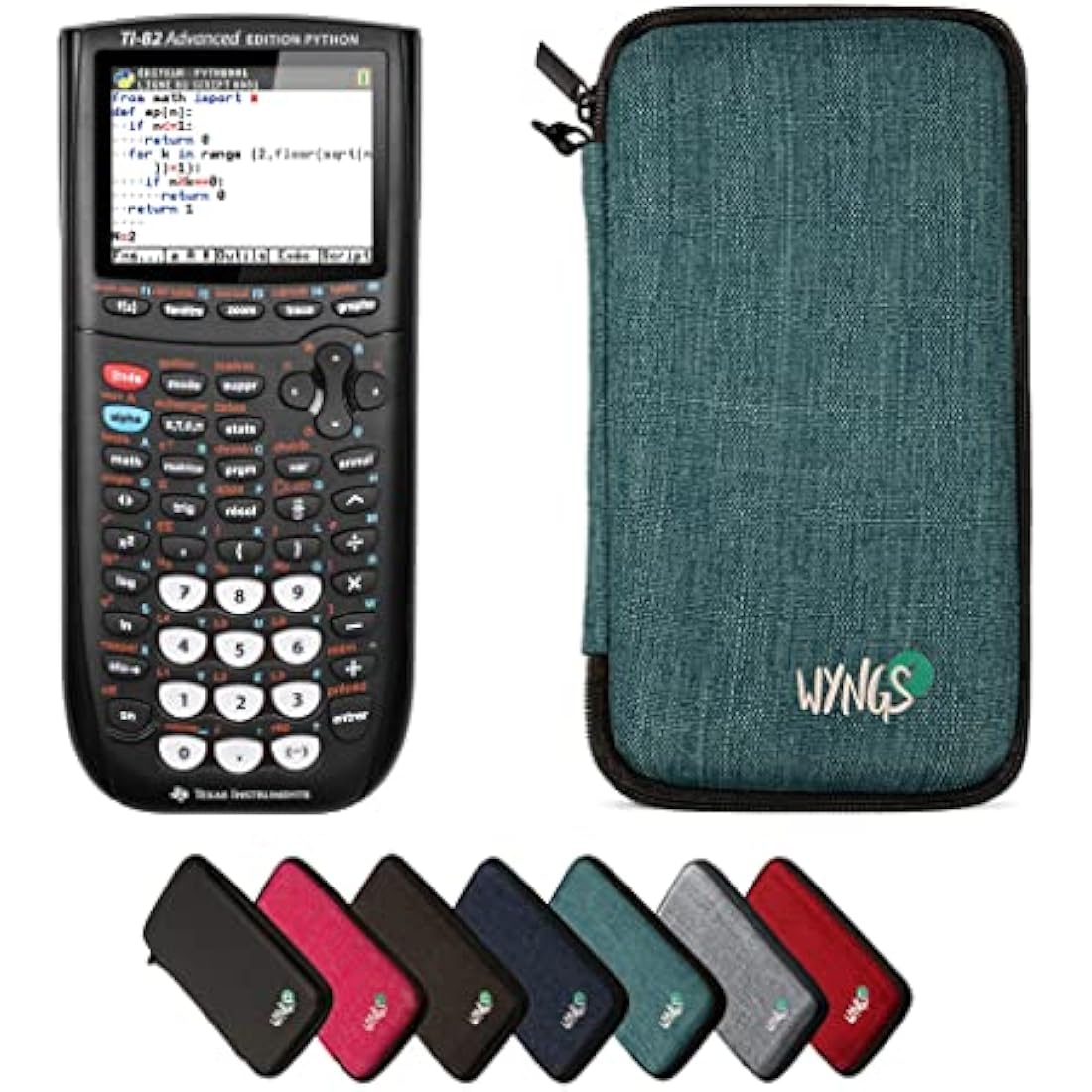 CALCUSO Basic Set Turquoise with Graphing Calculator TI-82 Advanced Python Edition