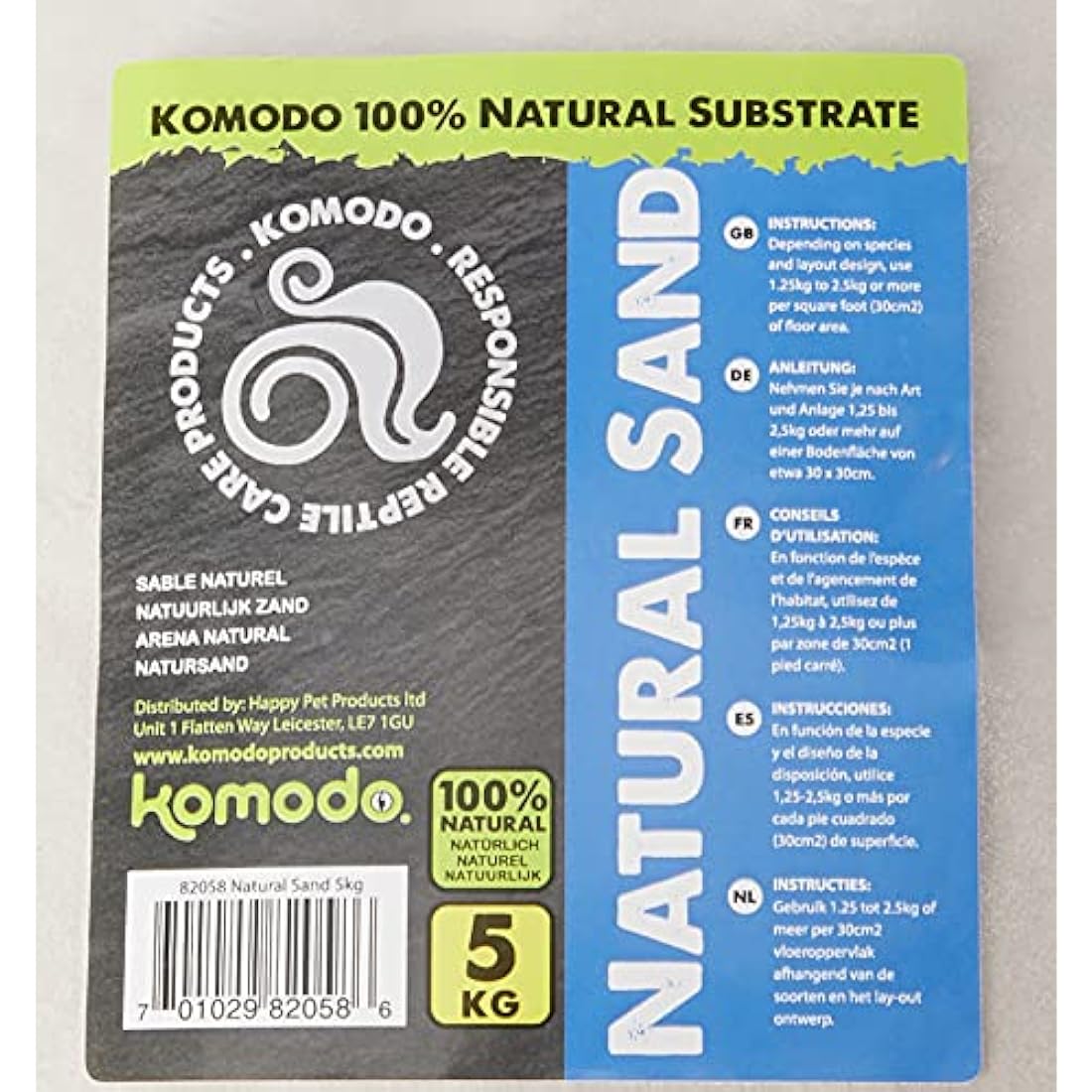 Komodo Natural Sand, Natural Substrates, Reptile friendly sand, Natural Sand, Suitable for all reptiles
