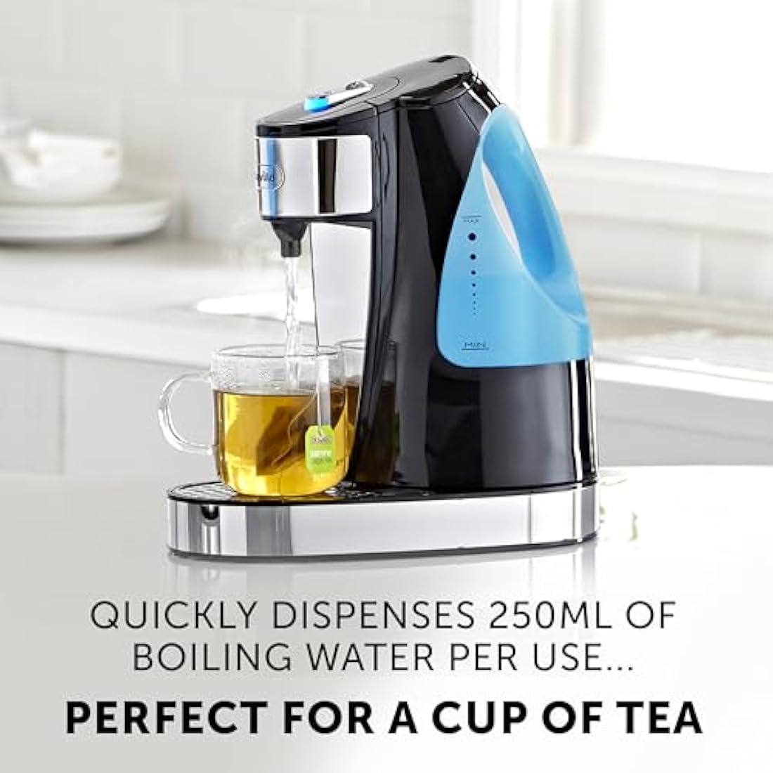 Breville HotCup Hot Water Dispenser | 3kW Fast Boil |1.5L | Energy-Efficient | Gloss Black [VKJ142]