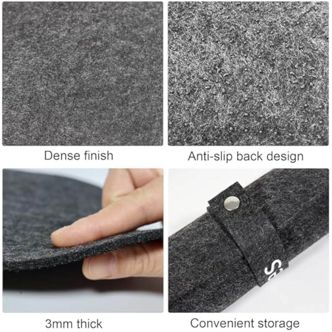 DawnTrees 120x50 cm Desk Mat,Felt Desk Pad Protector,Office Felt Desk Mat, Keyboard Pad, Extra Large Mouse Pad…（Dark Grey