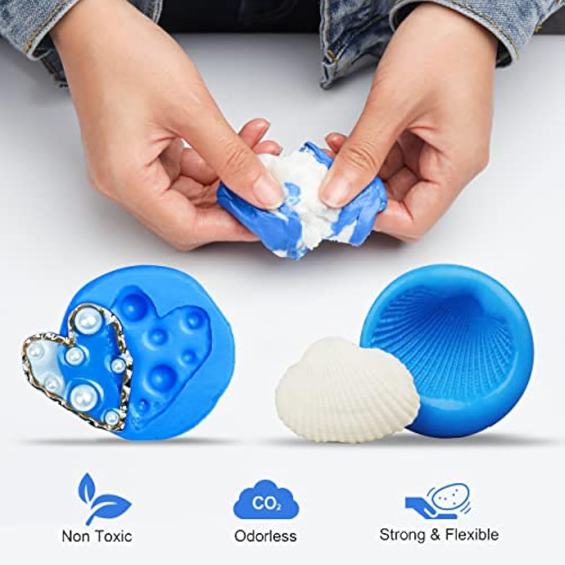 LET'S RESIN Silicone Putty, 1LB/454g Silicone Mould Making Kit, Strong & Flexible, Easy 1:1 Mixing Ratio for Reusable Silicone Moulds, Casting, Resin, Soap & Candle Making