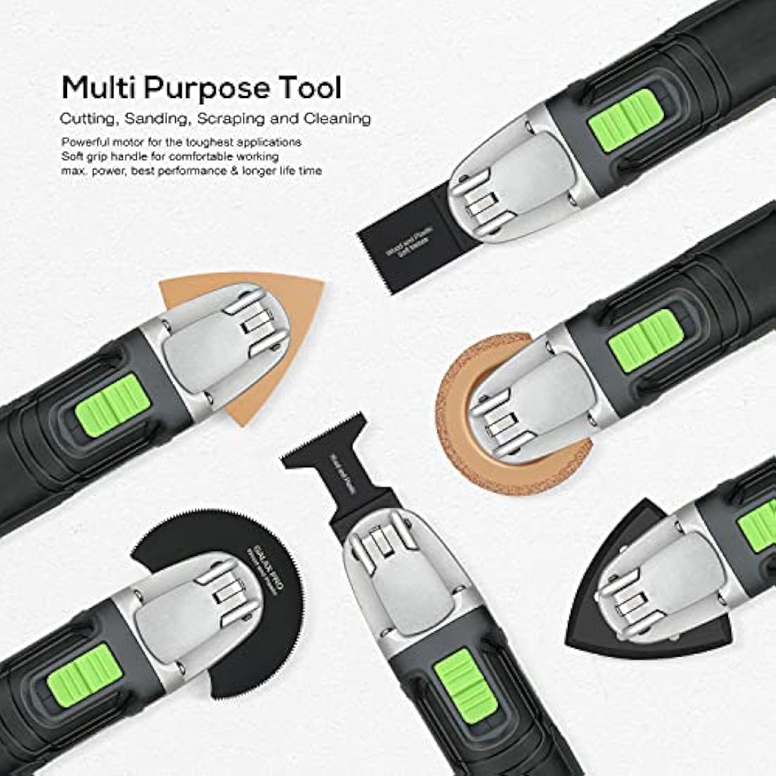 GALAX PRO Oscillating Tool, 260W 6 Variable Speed Oscillating Multi-Tool Kit with Quick-Lock Accessory Change, Oscillating Angle:3°, 40pcs Accessories and Carry Bag