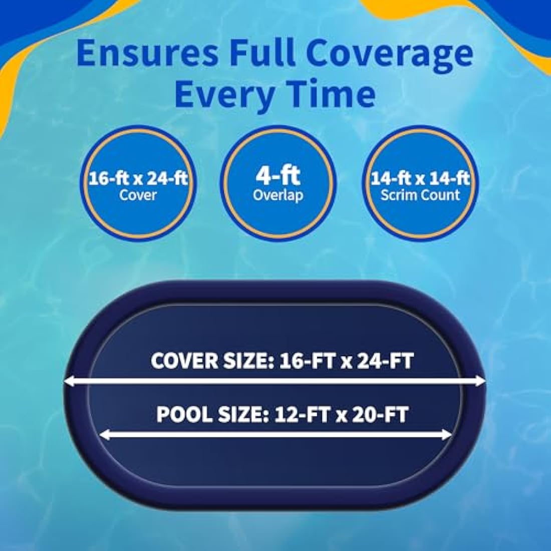 Blue Wave Gold 15-Year 12-ft x 20-ft Oval Above Ground Pool Winter Cover