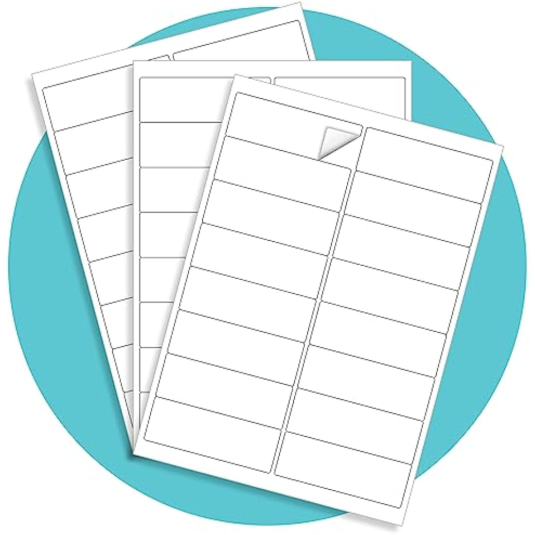 Triplast 50 x Multipurpose A4 Label Sheets - 16 Labels Per Sheet (99 x 34mm Each) - Easy Peel White Labels for Inkjet & Laser Printer - Address Labels, Shipping Labels, File Labels, DIY Stickers