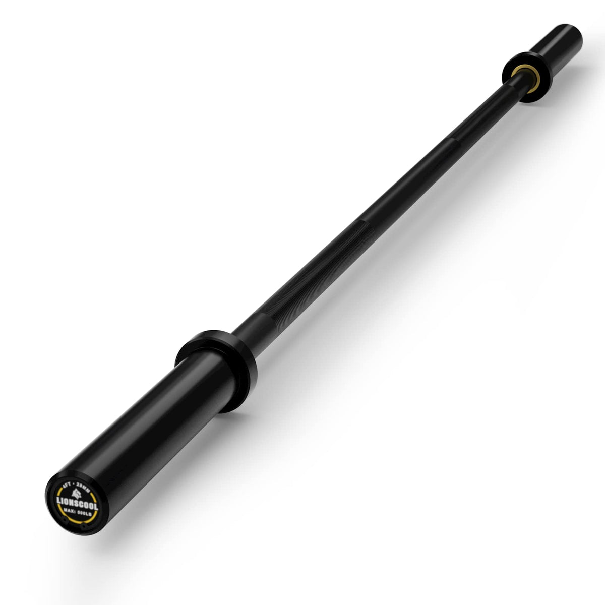 LIONSCOOL Premium 4ft/5ft/6ft Barbell for Strength Training and Olympic Weightlifting, 2 Inch Bar for Squats, Curls, Deadlifts, Presses, Hip Thrusts
