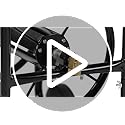 Relaxdays Hose Cart Metal, 4 Rubber Wheels, XL Garden Hosepipe Trolley, Crank, Holds 60 m, HWD 81 x 48 x 80 cm, Black, Steel
