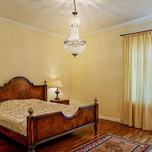 Newrays Retro Vintage Charming Royal Empire Style Led Crystal Modern Chandelier Lamp Lustres Lights G9 for Hotel Church Living Room