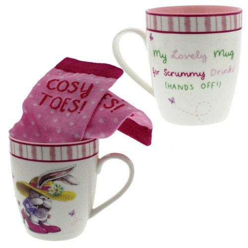 Bebunni Ceramic Mug and Socks Gift Set.