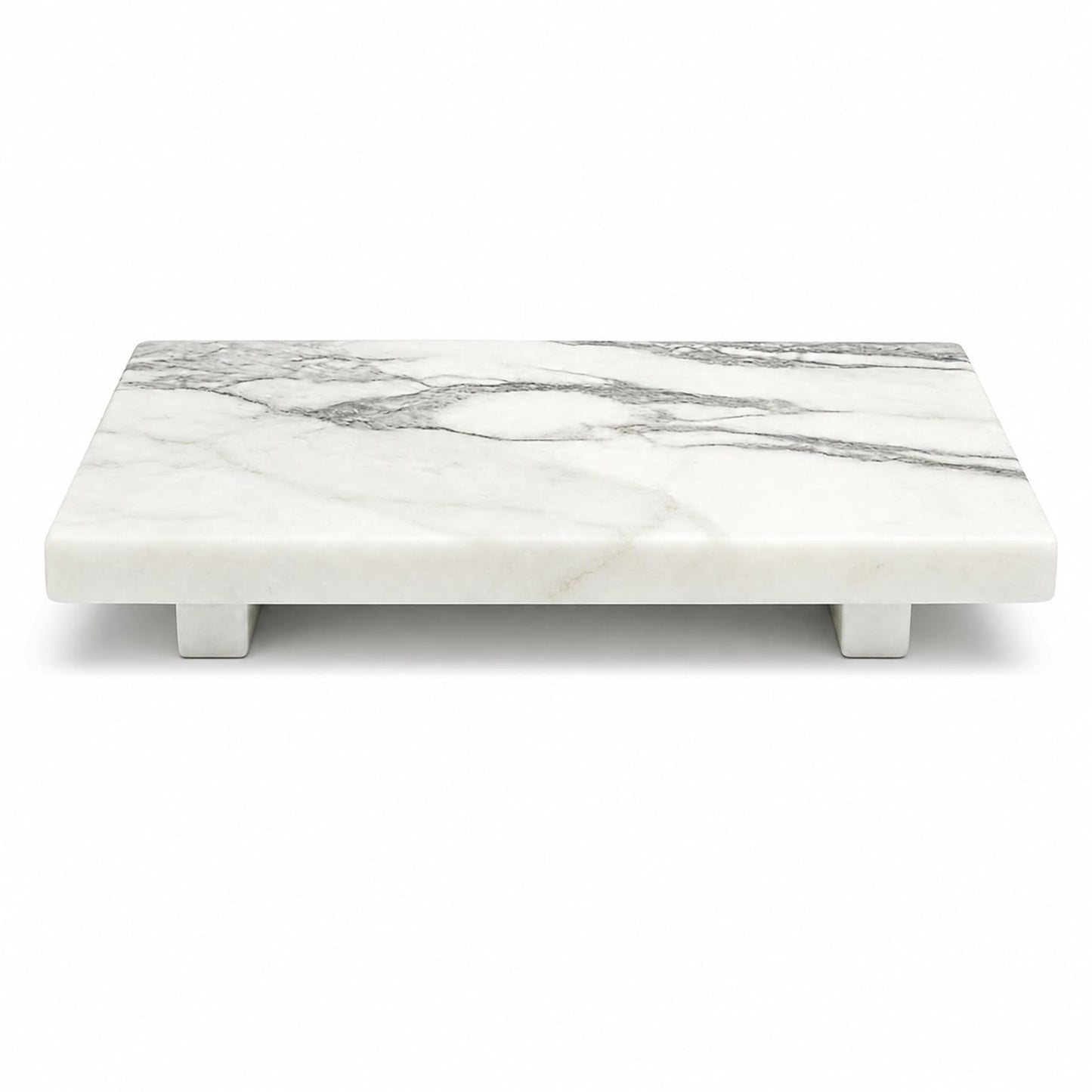 White Marble Pedestal Stand for Vanity & Bathroom