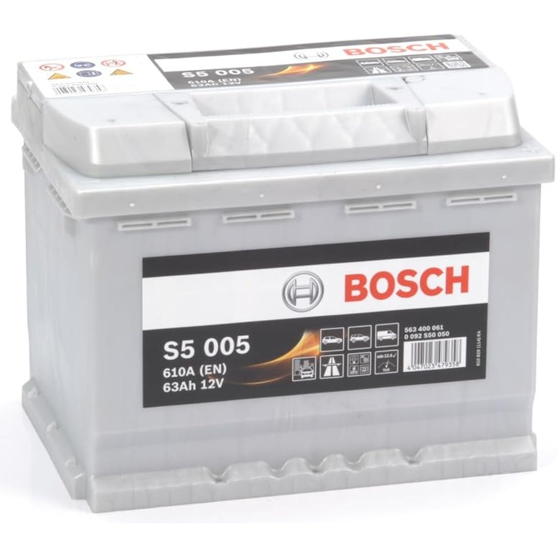 Bosch S5005 - car battery - 63A/h - 610A - lead-acid technology - for vehicles without Start/Stop system - Type 027