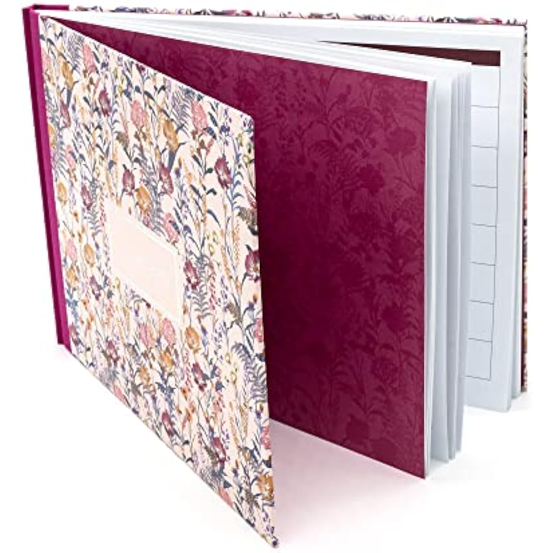 Pukka Pad, Bloom A4 Visitors Book – 96 Pages with 768 Entry Spaces – Includes Record Date, Name, Address, and Comment Fields – 120 GSM Paper – Cream