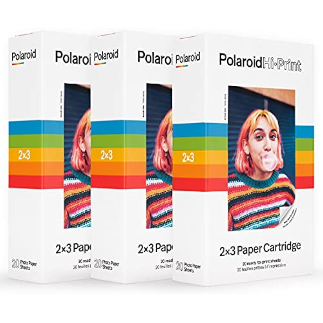 Polaroid Hi-Print Paprt - Triple Pack of 2x3 Paper Cartridge (60 Sheets)
