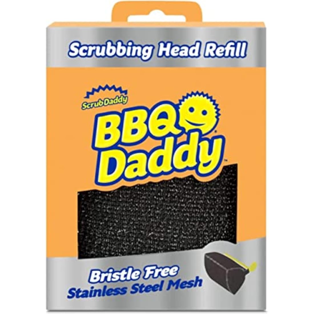 Scrub Daddy BBQ Daddy - BBQ Cleaning Brush Replacement Head, Barbeque Grill Cleaner, Wire Bristle Free with FlexTexture, Barbecue Cleaner Brushes, High-Tech Cleaning Accessories for Men