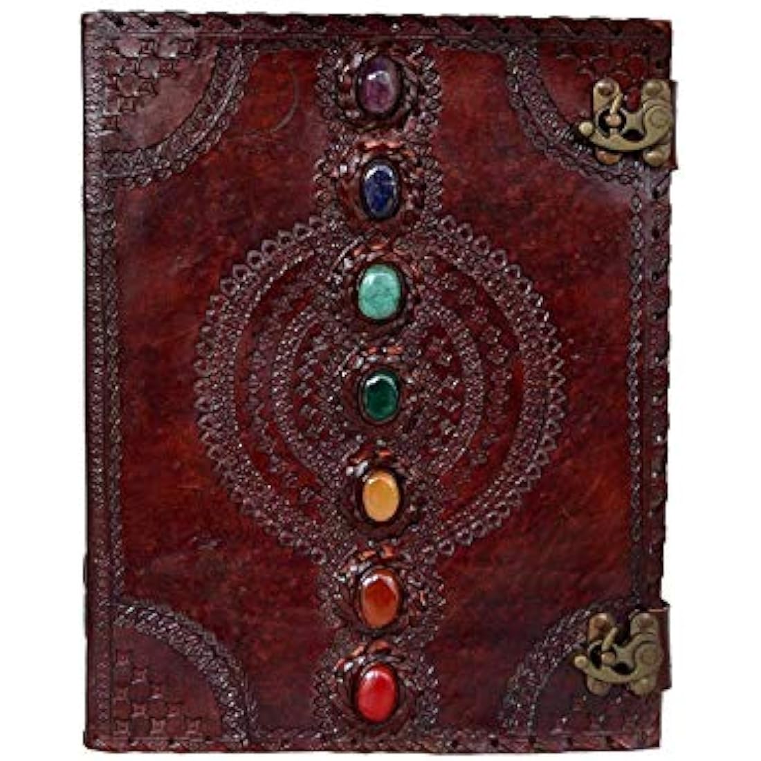OVERDOSE Seven Stone Leather Journal - Handmade Antique Stone Journal For Students & Office For Men And Women Diary Leather Sketchbook Drawing Journal Notebook - Size 13 X 18 Inches | 33 X 45 cm