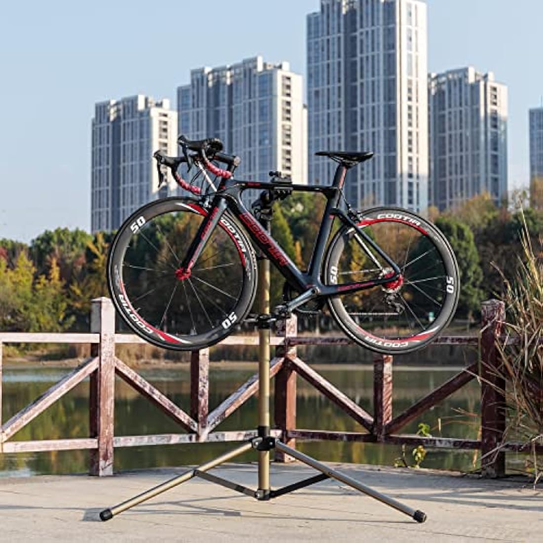 CXWXC Bicycle Repair Stand Maximum Load 40 kg / 88 Pound for Electric Bicycles, Bike Maintenance Stand for Ebike with Magnetic and 360° Rotating Head (3 Feet)