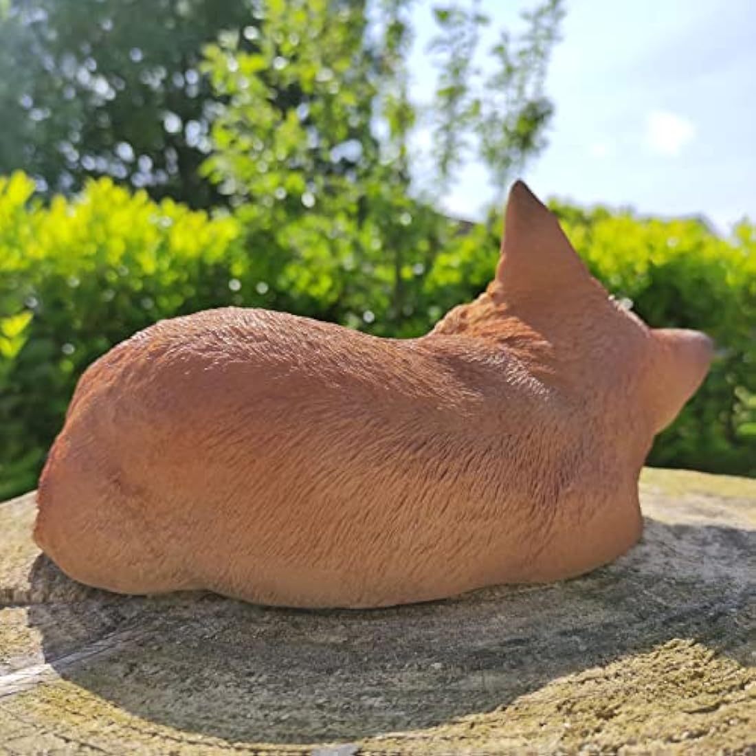 Vivid Arts Realistic Sleeping Fox Cub | Resin Home or Garden Decoration | XRL-FCB3-D