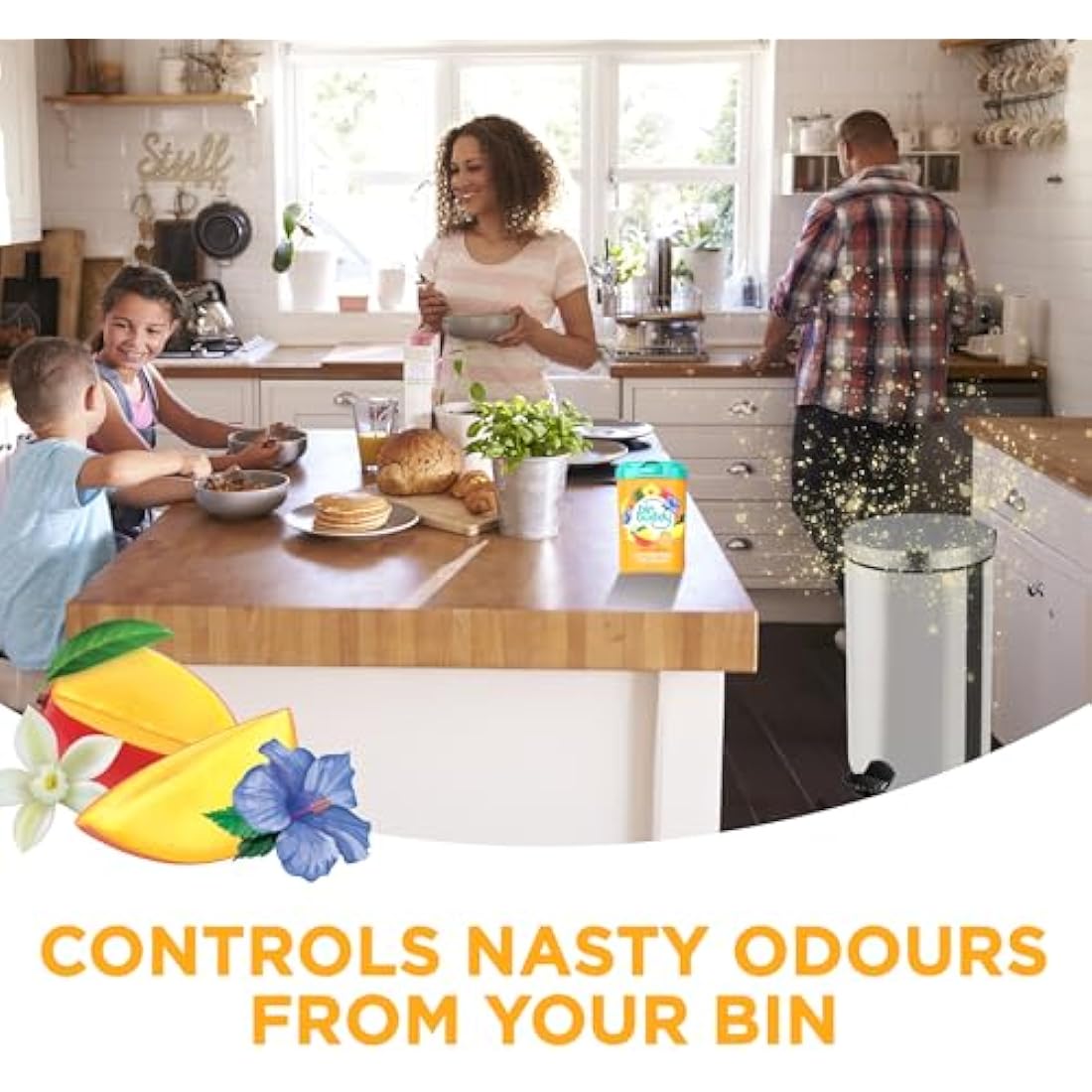 Bin Buddy Surf's Up Bin Freshener Powder 450g, Pack of 3 – Leaves Your Bin Smelling Great – Suitable for Indoor Kitchen, Bathroom, Food Waste Bins and Outdoor Wheelie Bins