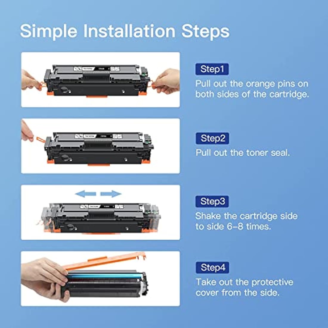 GPC Image Compatible Toner Cartridges Replacement for HP CF410A 410X CF410X for Color LaserJet Pro M477fdw M477fnw M477fdn M452nw M377dw M452dn M452dw M477dw M477nw (Black Cyan Magenta Yellow, 4-Pack)