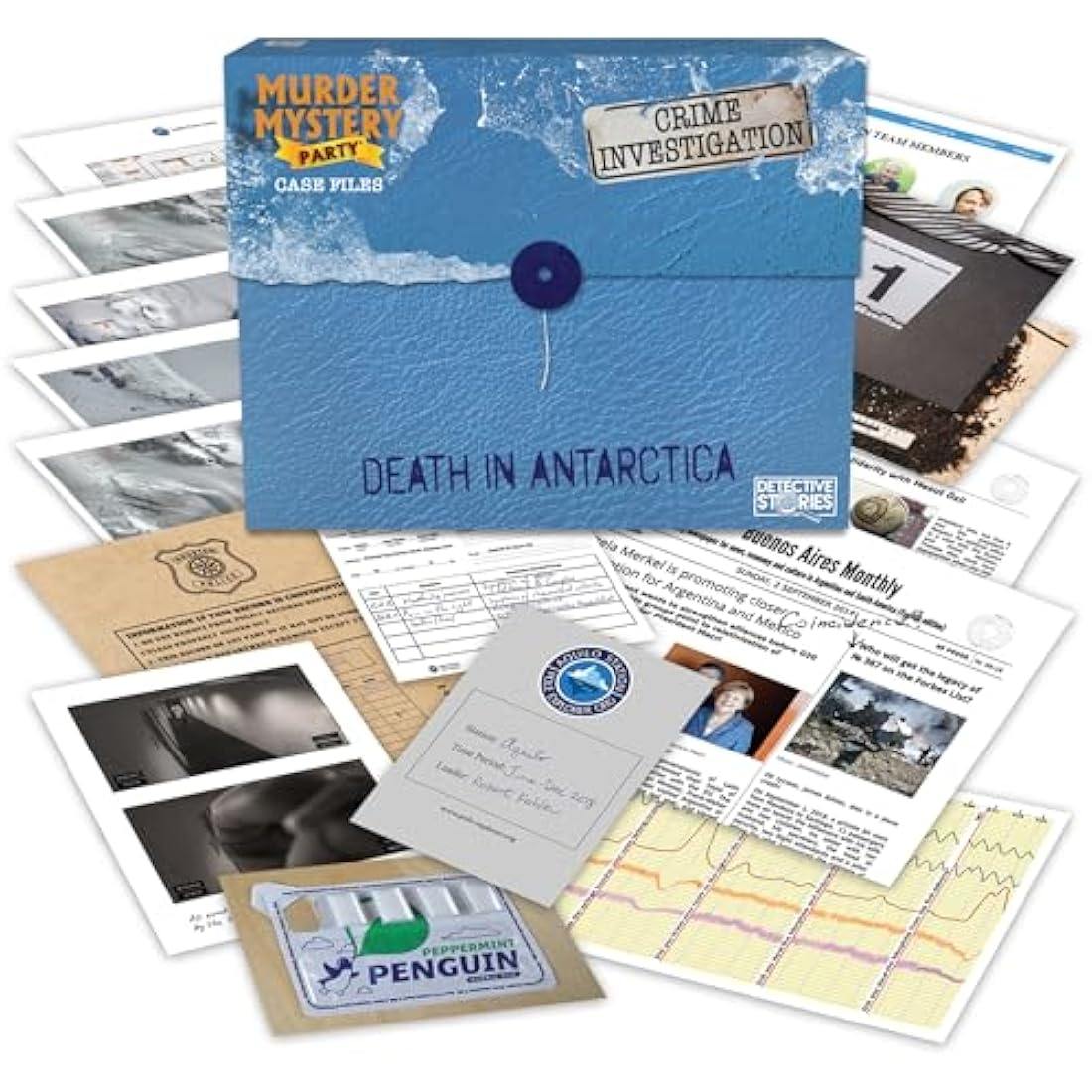 Murder Mystery Party University Games Case Files Death In Antarctica, Purple