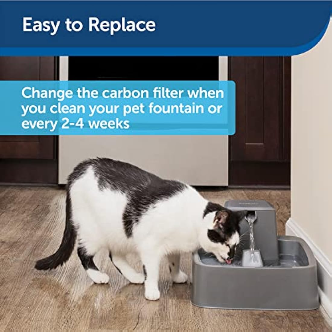 PetSafe Drinkwell Carbon Replacement Filters, Keeps Water Clean & Fresh, Compatible with Multiple PetSafe Fountains, 4 pack, White