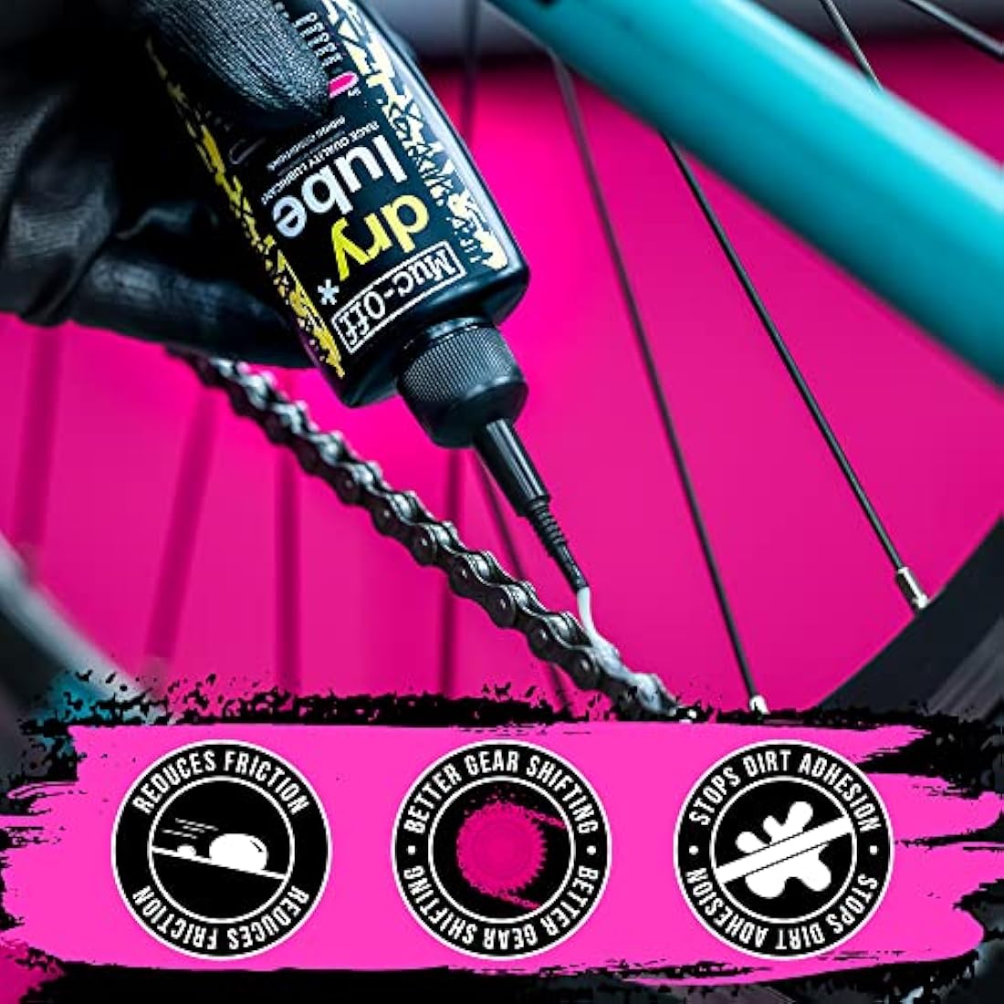 Muc-Off Dry Lube 120ml chain oil (Packaging may vary), Black