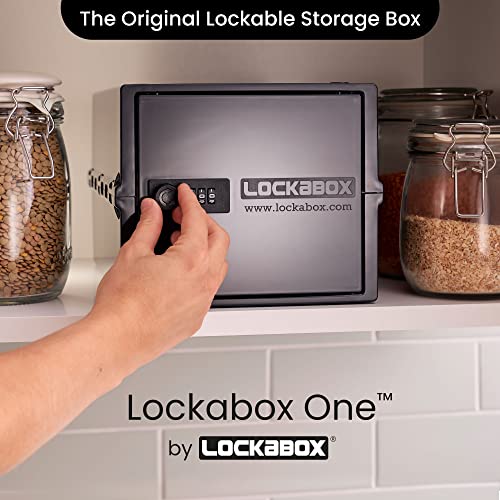 Lockabox One Jet | Premium Lockable Storage Box | 10 Litre Combination Lock Box For Food, Medicine & Home Safety | BPA-Safe