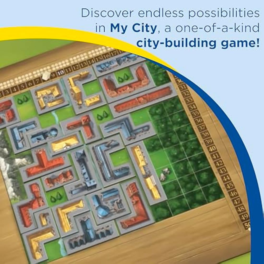 Thames & Kosmos My City - Manifest Your Destiny, Decision-Making Board Game, Board Games for Family Night, Ideal for Adults and Kids, For 2 to 4 Players, Age 10+