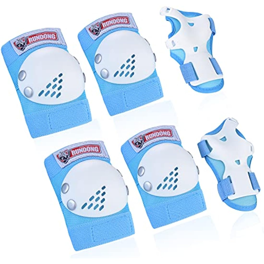 Youth/Kids Knee Pads Elbow Pad Wrist Guards Protective Gear Set for 3-15 Years Child Roller Skates Skateboard Inline Rollerblading Cycling BMX Bike Skating Scooter Riding and Other Outdoor Sports