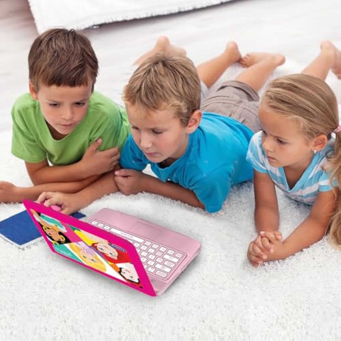 LEXIBOOK, Disney Princess, Educational and Bilingual Laptop French/English with 124 Activities: Mathematics, Dactylography, Logic, Clock reading, Play Games and Music, Pink, JC598DPi1