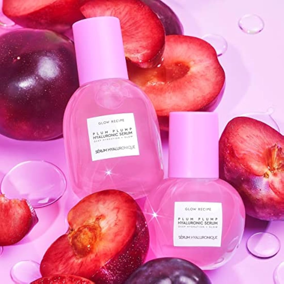 Glow Recipe Plum Plump Hyaluronic Acid Skin Care Serum - Hydrating Skincare + Face Serum for Women & Men with Antioxidant Plum + Vitamin B5 to Repair Skin Barrier & Lock-In Facial Hydration (60ml)