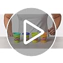 Play-Doh 4 Pack of Wild Non-Toxic Colours for Kids 2 Years and Up, 4-Ounce Cans (Dark Blue, Bright Green, Orange, Green), Modelling Compound, Gift Idea for Boys and Girls