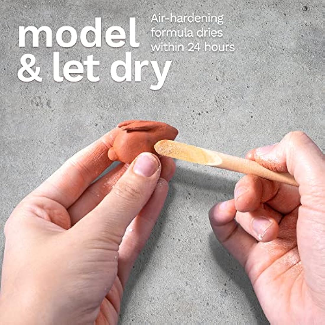 DAS Terracotta Air-Hardening 500g Modelling Clay, For Professionals & Hobbyists
