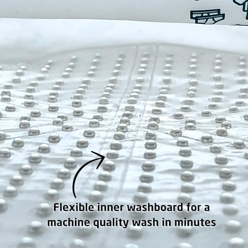 Scrubba UNTOUCHED Wash Bag – Eco-Friendly Portable Washing Machine – Lightweight Manual Washer for Travel, Camping & Baby Clothes – Travel Essentials – Use with Laundry Detergent or Hand Soap – 150g