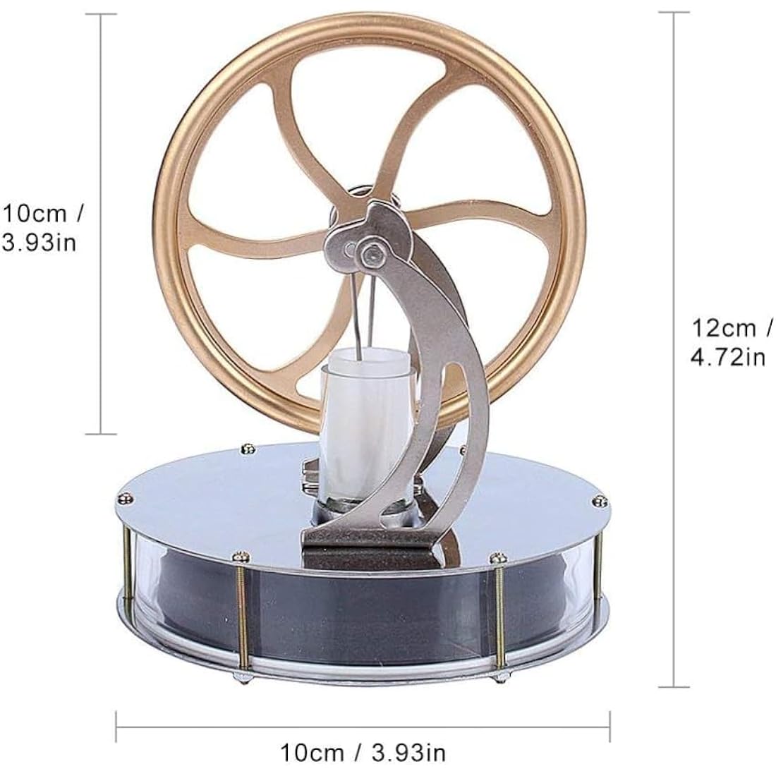 Regun Low Temperature Stirling Engine Model, Steam Heat Electricity Generator Machine Education Model Toy, for Kids Craft Ornament, Birthday, New Year Gift, Education Model DIY Kit