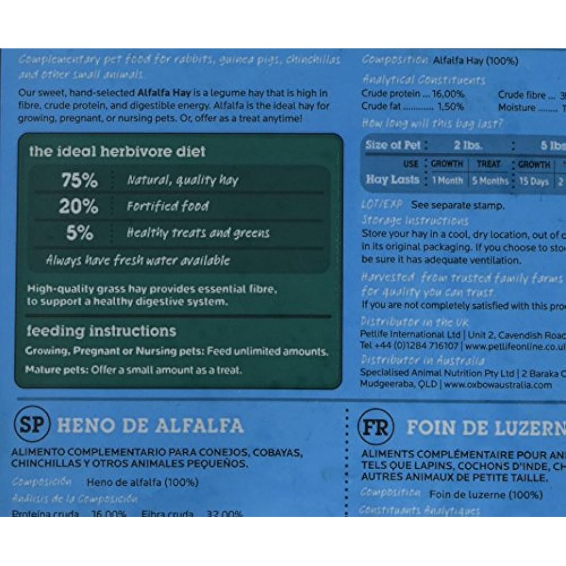 Oxbow Alfalfa Hay, 425 g