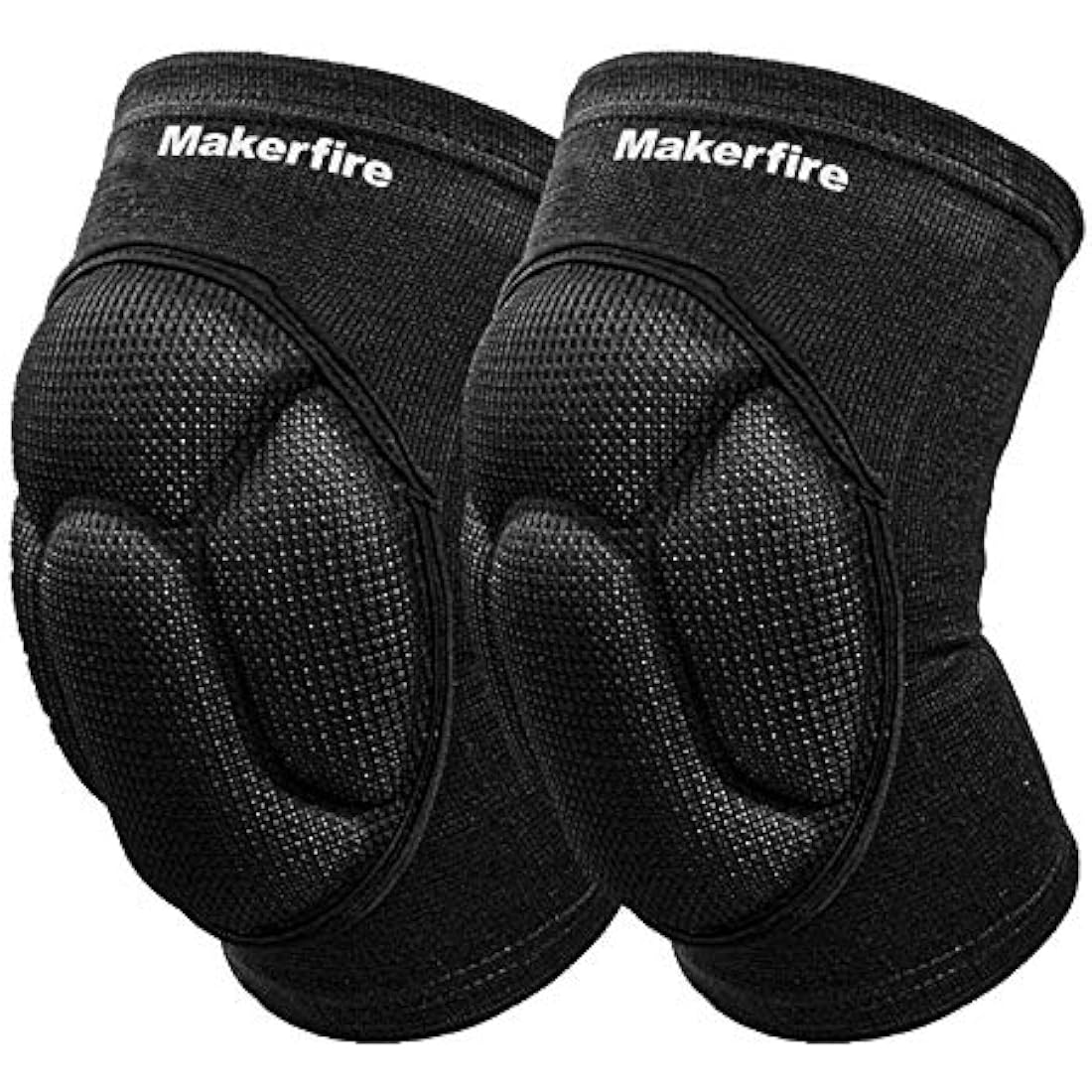 Makerfire Protective Knee Pads Knee Protector Thick Sponge Anti-Slip Collision Avoidance Knee Sleeve-1 Pair(L)