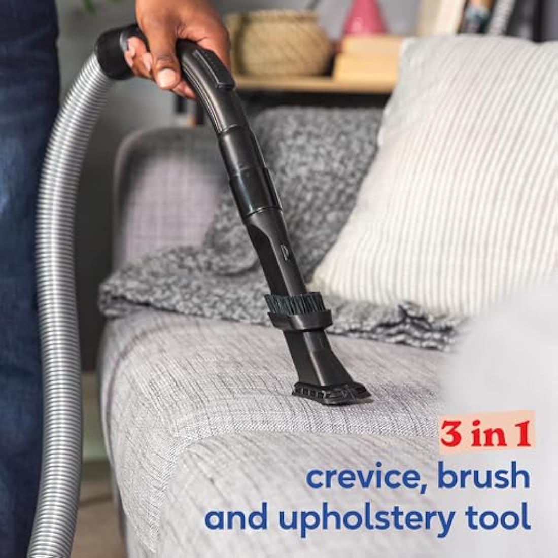 Russell Hobbs Cylinder Vacuum Cleaner ATLAS2 2.5 Litre Grey & Blue with 3 in 1 Multi-Tool, Triple Dust Lock 700W High Efficiency Motor, 2 Year Guarantee RHCV3101
