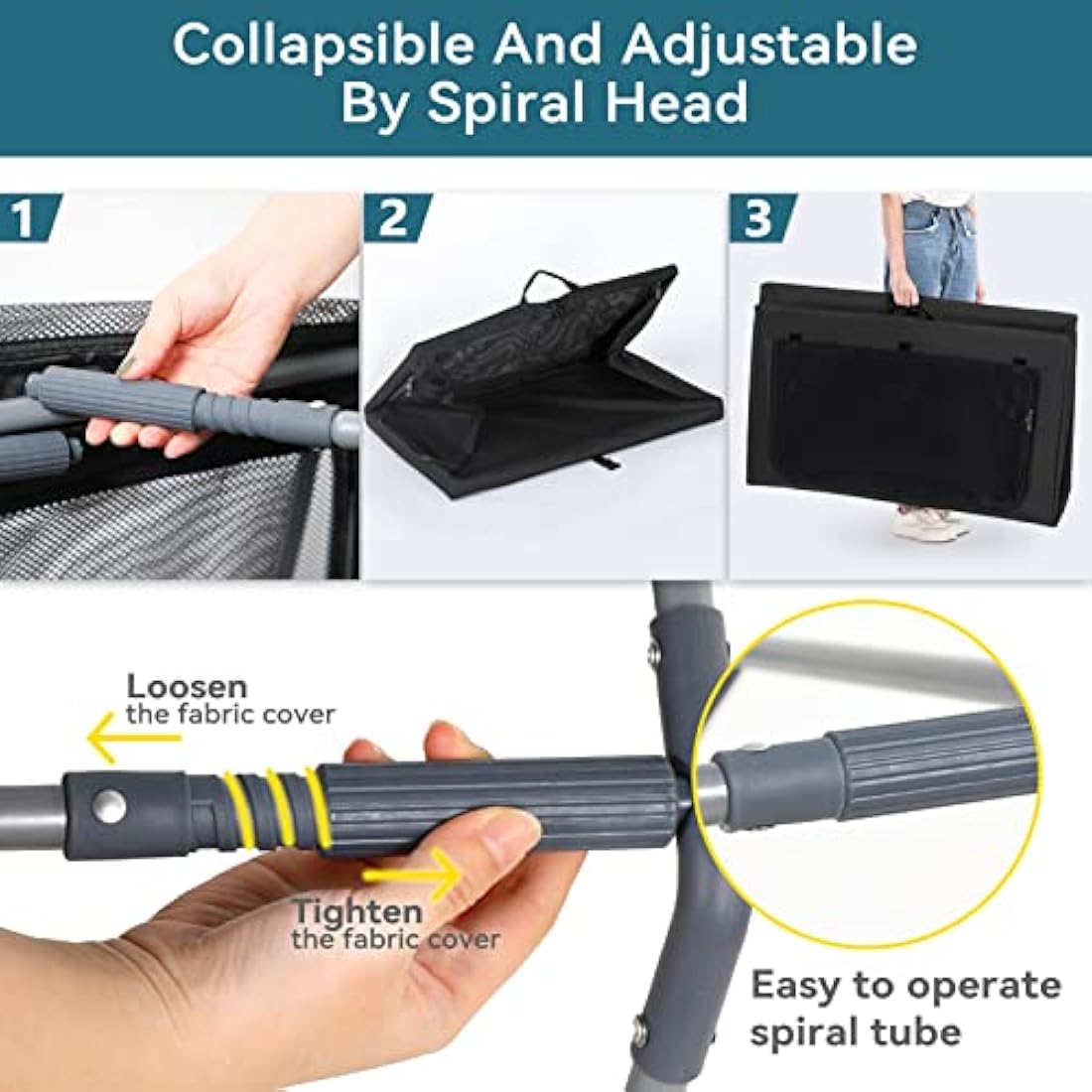 Petsfit Collapsible Dog Crate with Thicken Mat, Adjustable Fabric Sleeve for Perfect Fit, Breathable Mesh Doors, Portable Dog Crate 76 cm L x 50 cm W x 49 cm H Black