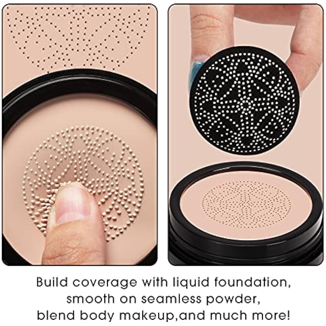 SIAMHOO CC Cream Foundation with Mushroom Head Air Cushion CC Cream Foundation Full Coverage for Flawless Makeup, Even Skin Tone 0.7fl.oz - Natural