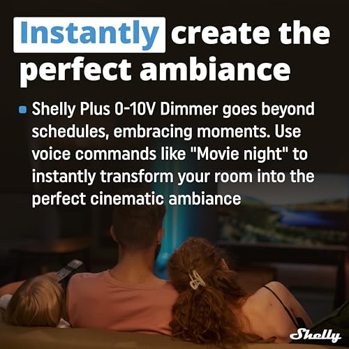 Shelly Plus 0-10V Dimmer | WiFi Smart Dimmer Switch | Dimmable Lights | Home Automation | Compatible with Alexa & Google Home | iOS Android App | No Hub Required