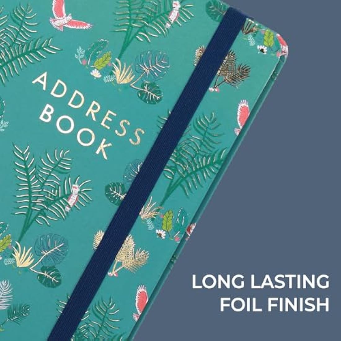 Boxclever Press Small Address Book with 432 Spaces. Address Books with Alphabet Index hardback, Pocket & Change of Address Labels. Perfect Gifts for Women 21 x 13 cm