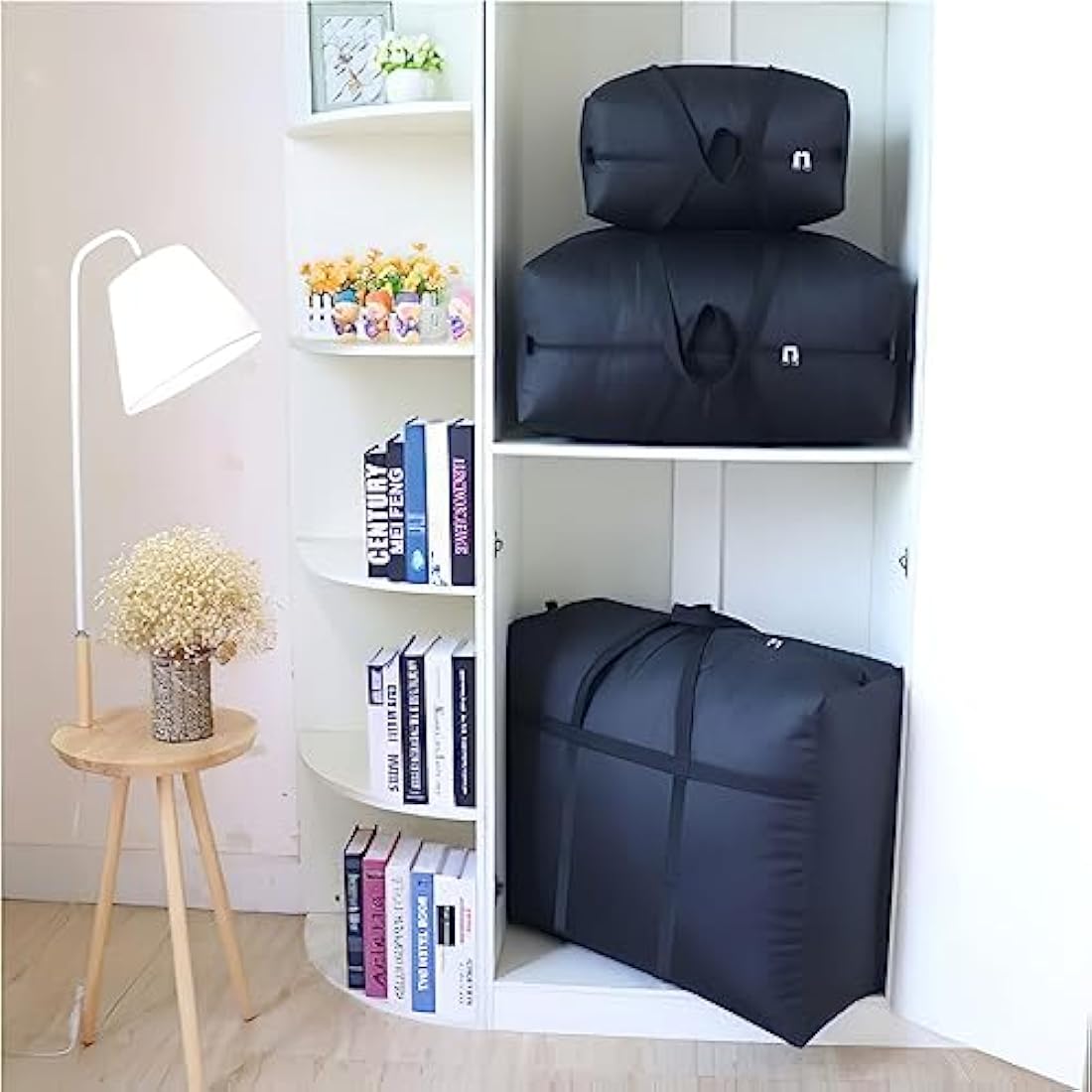 4 Pack 180L Large Moving Boxes Heavy Duty, Extra Large Storage Bags for Clothes,Strong Packing Boxes for Moving House,Duvet,Bedding,Underbed,Blankets