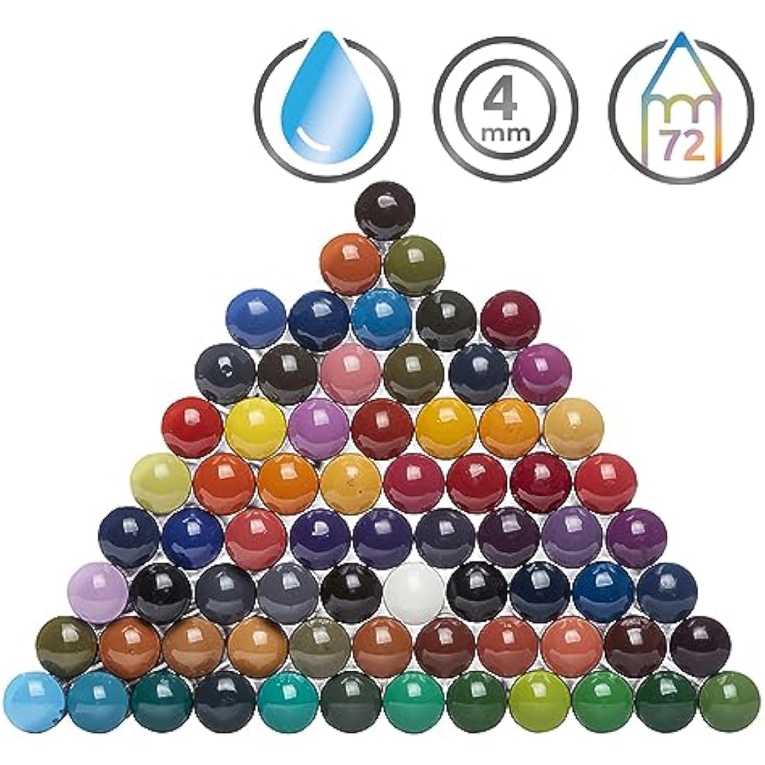 Derwent Inktense Permanent Watercolour Pencils, Set of 72 in 2 Layer Tin, 4mm Premium Core, Water-Soluble, Ideal for Colouring, Painting and Crafting, Professional Quality (2301843)